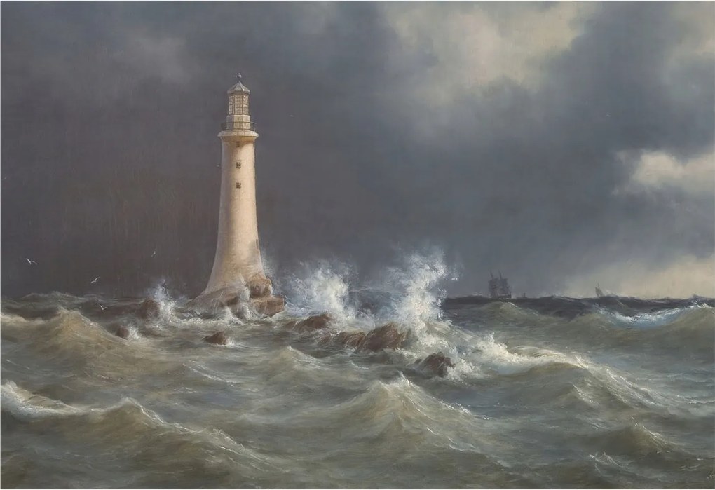 Divatos Flizelin Tapéta Ragasztóval Fali 3D Tengeri viharok 152x104 Ragasztó