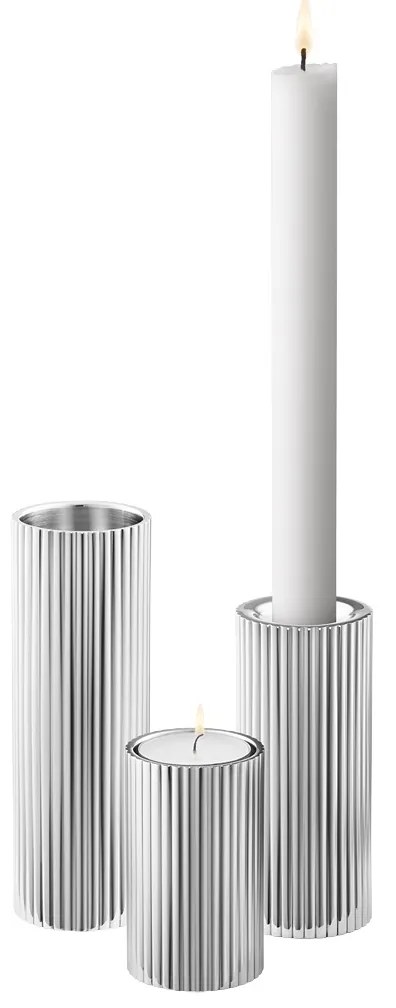 Rozsdamentes acél gyertyatartó Bernadotte, 3 db-os készlet, méret. S/M/L – Georg Jensen