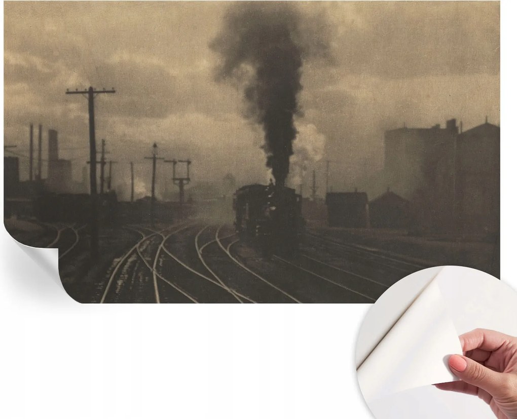 Öntapadós tapéta Fali furnér 3D hatás Ipari tájkép 416x254 cm