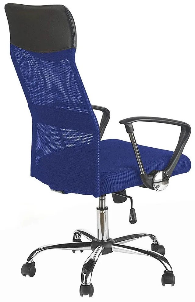 Ergonomikus irodai szék magasított háttámlával - kék