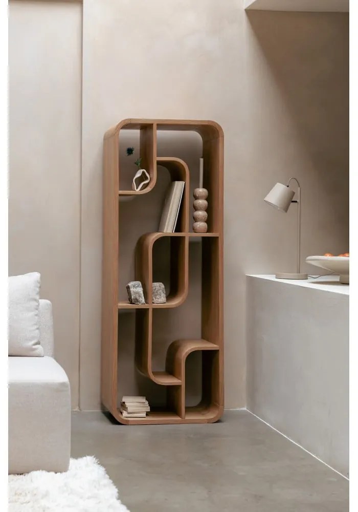 Natúr színű tölgyfa könyvespolc 60x160x35 cm Seven – Zuiver