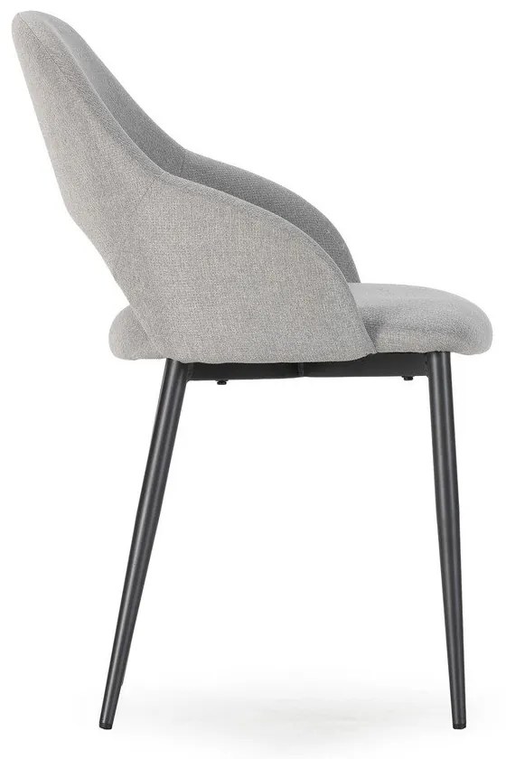 Világosszürke kárpitozott étkezőszék szett 2 db-os Lia – Marckeric