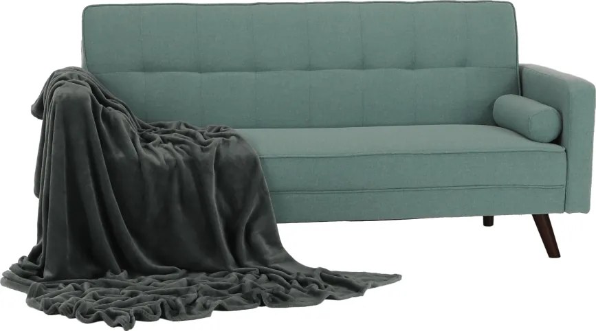 Kinyitható kanapé, zöld-mentol szövet, OTISA