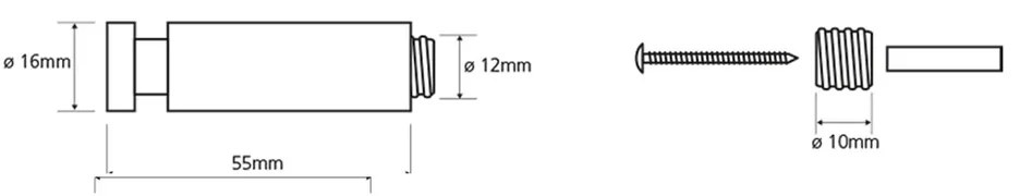 SAPHO XS203 X-Steel akasztó 5,5 cm, csiszoltrozsdamentes acél