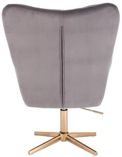 HR650CROSS Grafit modern velúr szék arany lábbal