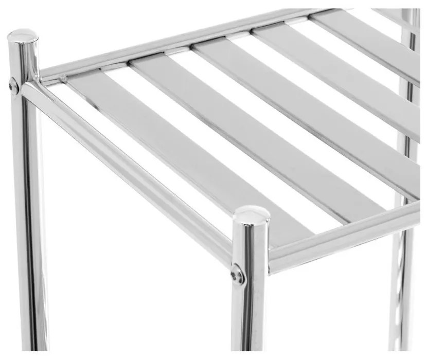 Ezüstszínű fürdőszobai polcos állvány 33x78 cm – Premier Housewares