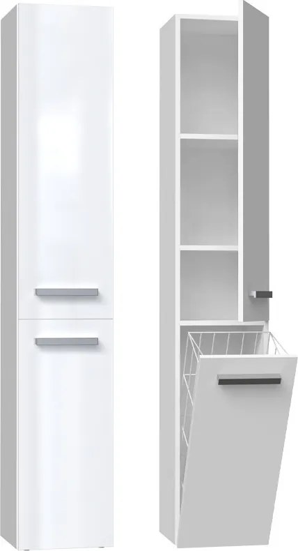 Nel IV fürdőszoba szekrény, fényes fehér