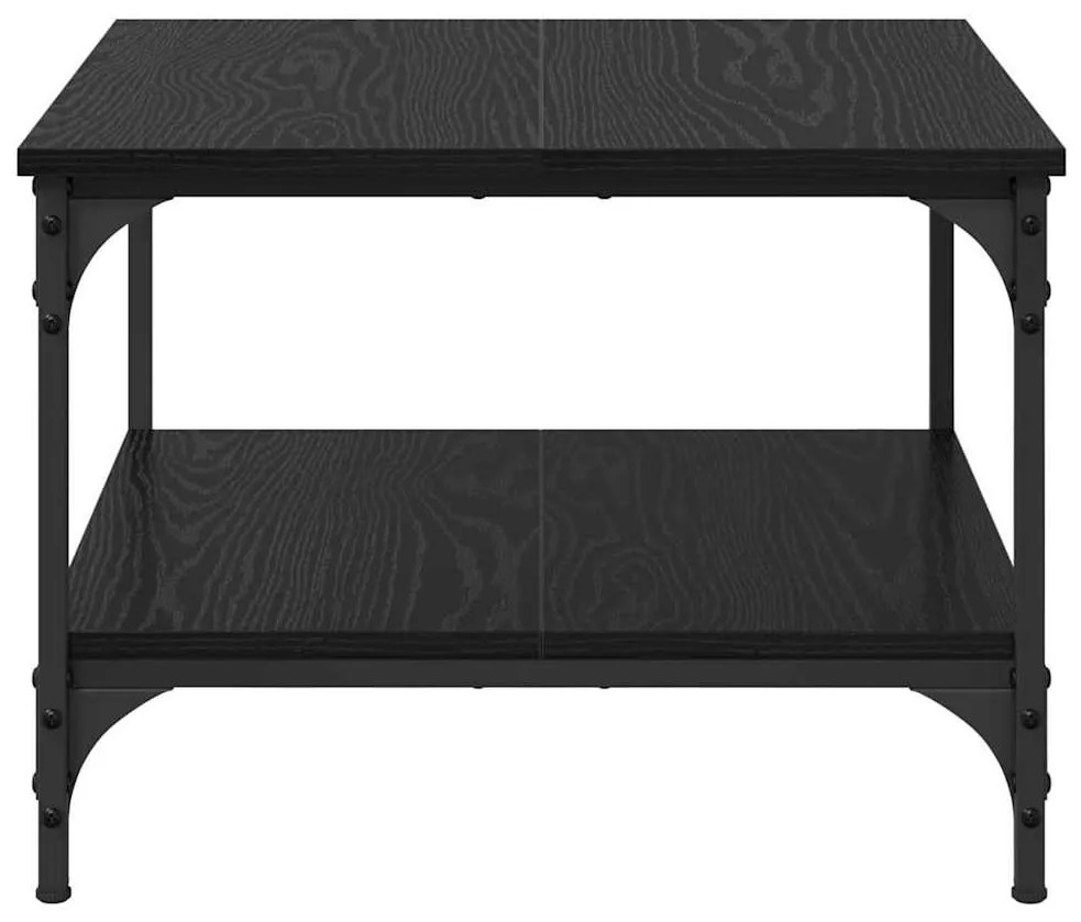 vidaXL Dohányzóasztal Fekete tölgy 55 x 55 x 40 cm Faanyag