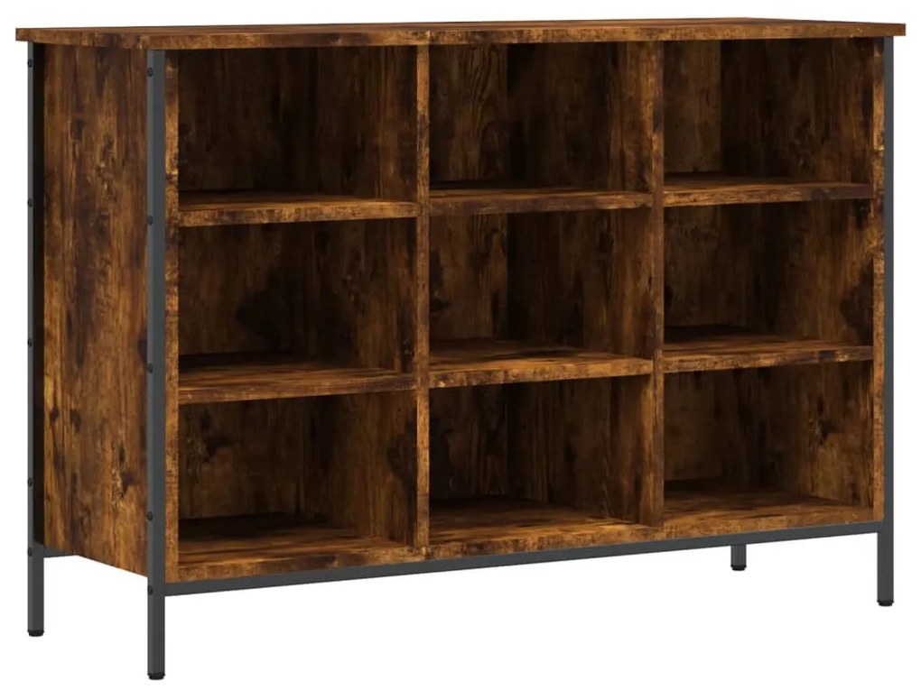 füstös tölgy színű szerelt fa cipőszekrény 100x35x70 cm