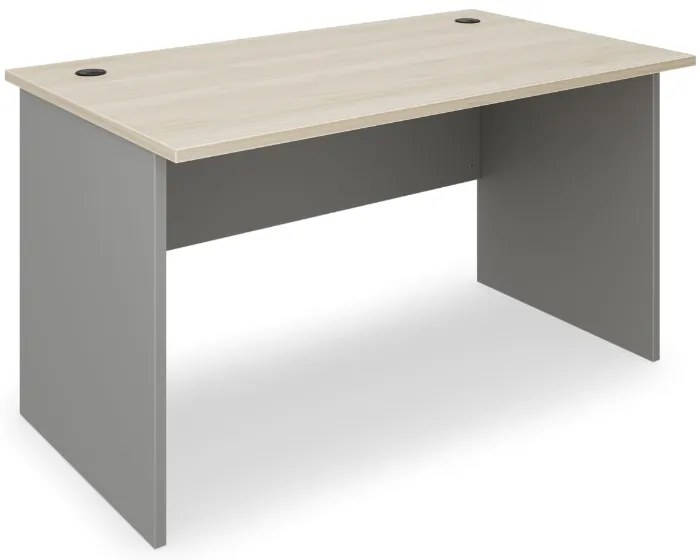 SimpleOffice asztal 140 x 80 cm, világos tölgy / szürke