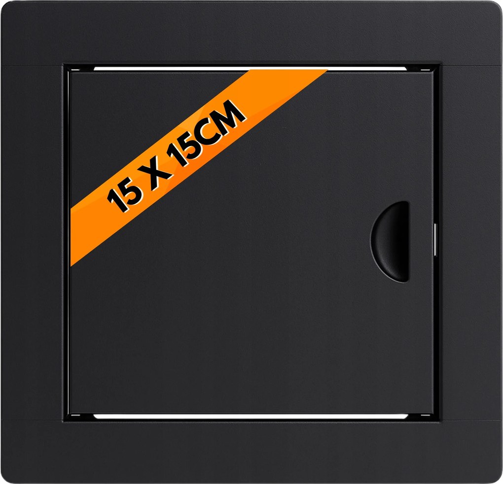Revizor ajtó Fém Fekete Revizor ajtó 15x15cm