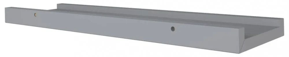 2 db szürke MDF szegélypolc képkeretekhez 40 x 9 x 3 cm