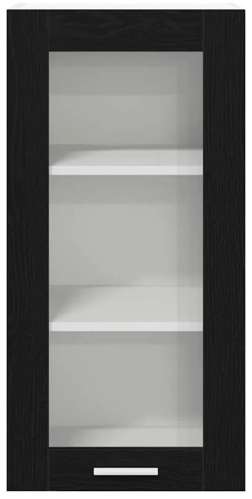 Függő szekrény Riga 2 pcs Fekete tölgy 40 x 31 x 80 cm Faanyag