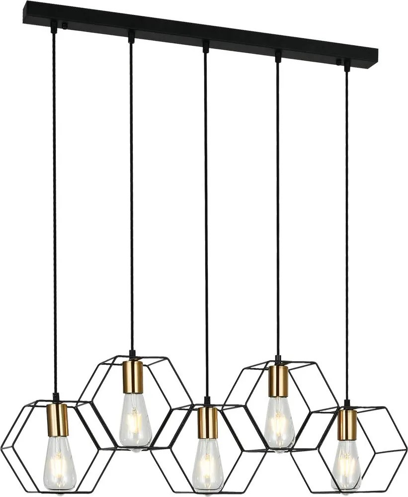 Italux Modern Függeszték Aina Fekete ITXPND-74889-5-BK