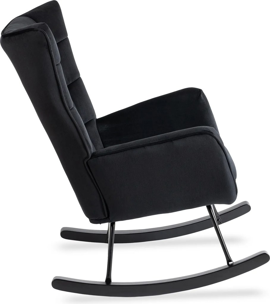 Hintafotel fekete bársony kárpittal – JACKSON