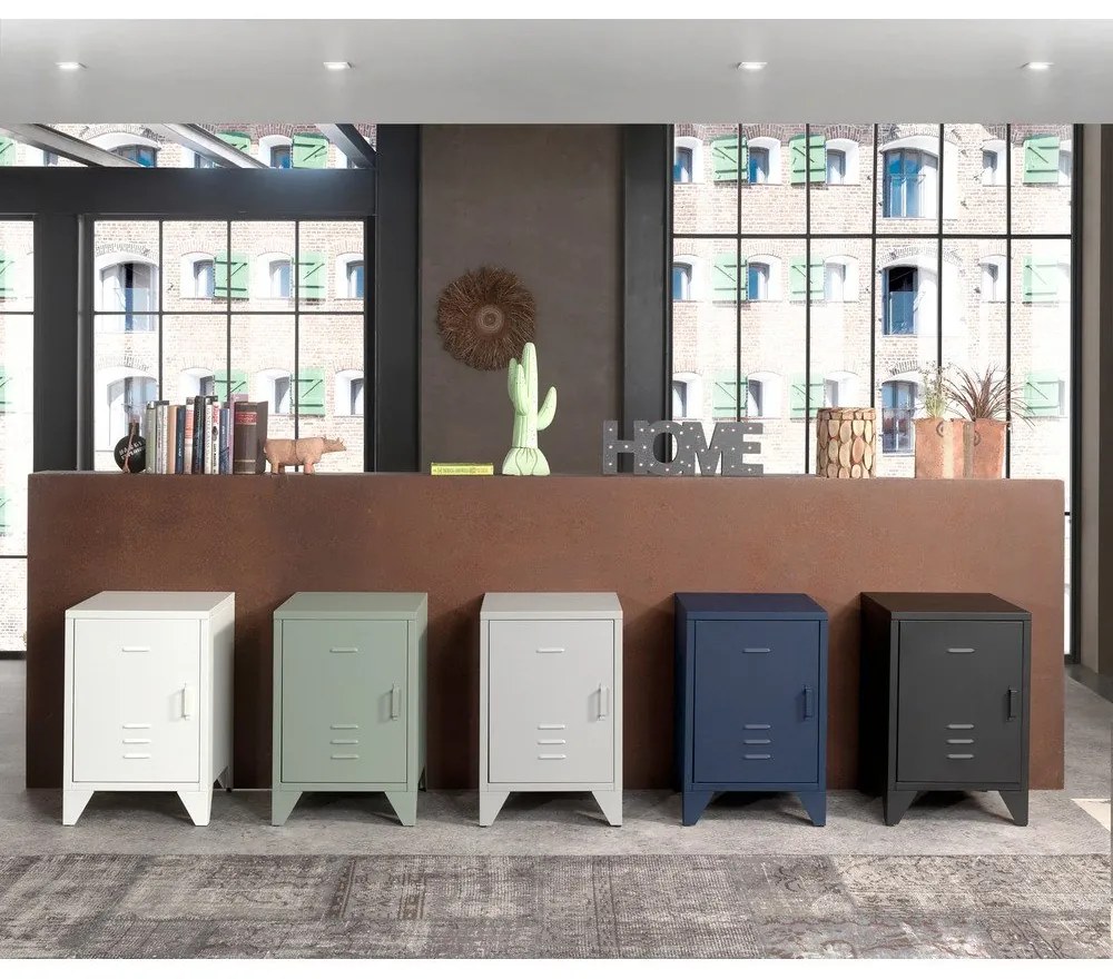 Fekete fém gyerek éjjeliszekrény BRONXX – Vipack