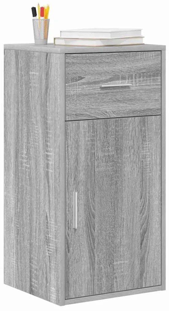 Oldalszekrény fiókkal Szürke sonoma 38 x 34,5 x 75 cm Faanyag