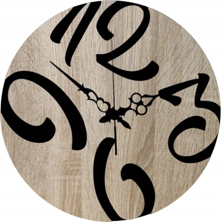 Falióra Fa sonoma tölgy Őrült számok 45 cm