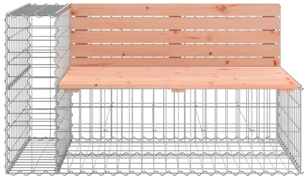 tömör duglászfenyő kerti pad gabion kosárral
