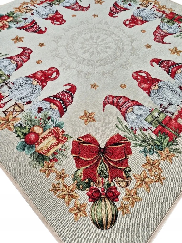 Abrosz 100x100 cm manókkal karácsonyi gobelin karácsonyi Minták