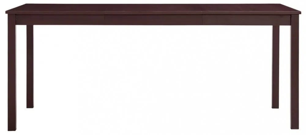 sötétbarna fenyőfa étkezőasztal 180 x 90 x 73 cm