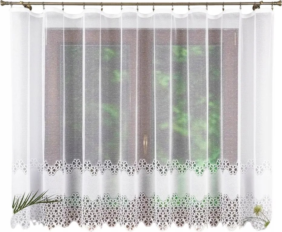 Rövid Függöny Mintával Az Alján, Készre Szerelve Szalaggal 600x120.