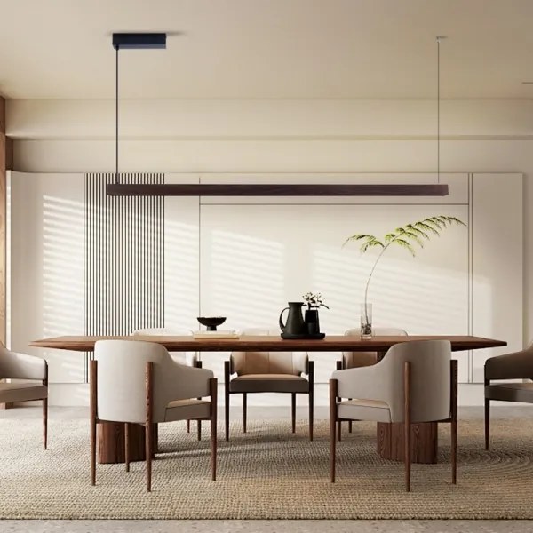 Immax NEO 07302L-LED Dimmelhető kábeles csillár MADEIRA 44W/230V Wi-Fi Tuya 202 cm dió