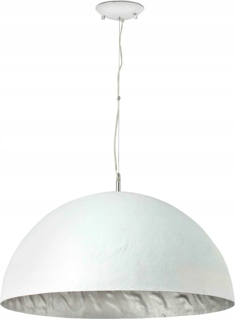 Faro Magma függeszték, design lámpa, fehér/ezüst, üvegszálas, E27
