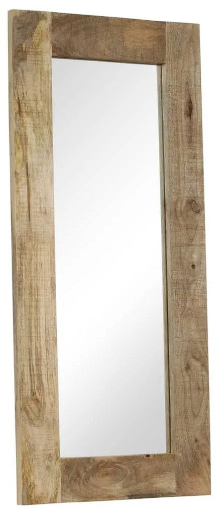 tömör mangófa keretű tükör 50 x 110 cm