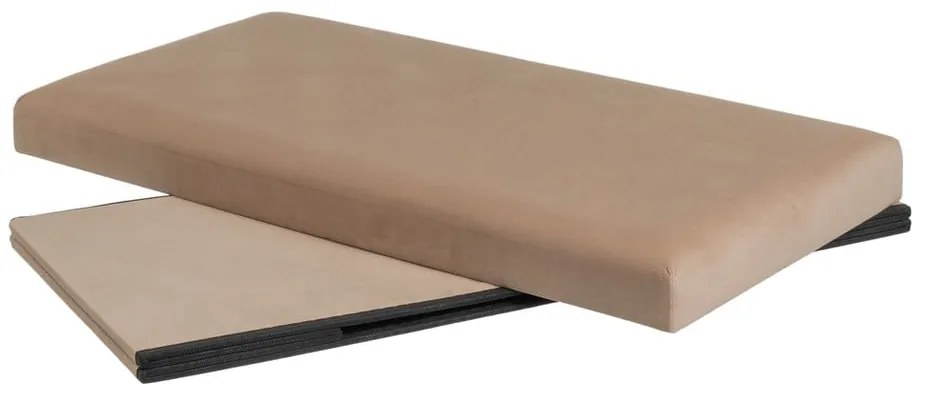 Világosbarna bársony puff Estela – Casa Selección