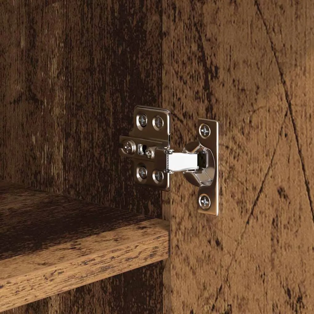 Széf fiókkal kézműves tölgy 42.5 x 40 x 93 cm Faanyag