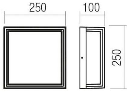 Redo 90566 - LED Kültéri fali lámpa QUADRIS LED/20W/230V IP54 barna