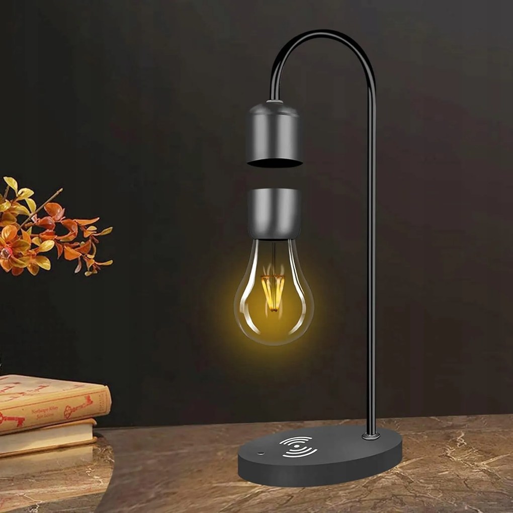 Floatidea Lebegő Lámpa Éjjeli lámpa Led Indukciós töltő 10W fekete