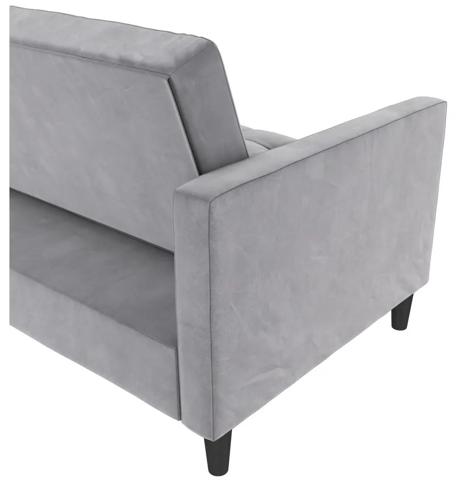 Világosszürke bársony sarokkanapé Presley – Støraa