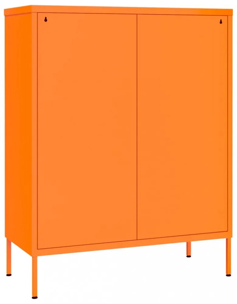 narancssárga acél fiókos szekrény 80 x 35 x 101,5 cm
