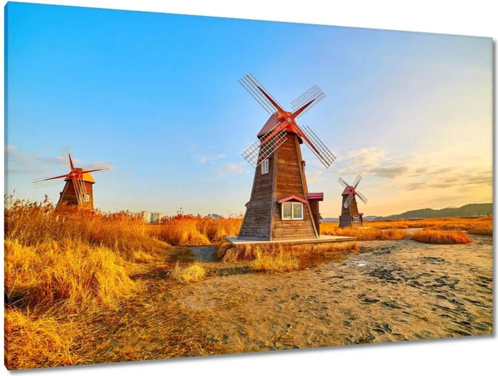 Festmények 120x80 Fa szélmalom