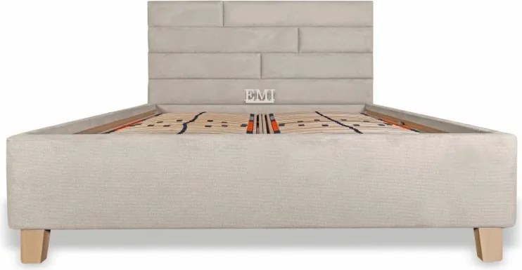 Kárpitozott ágy CALMIRA + rácsos rács + matrac EMI