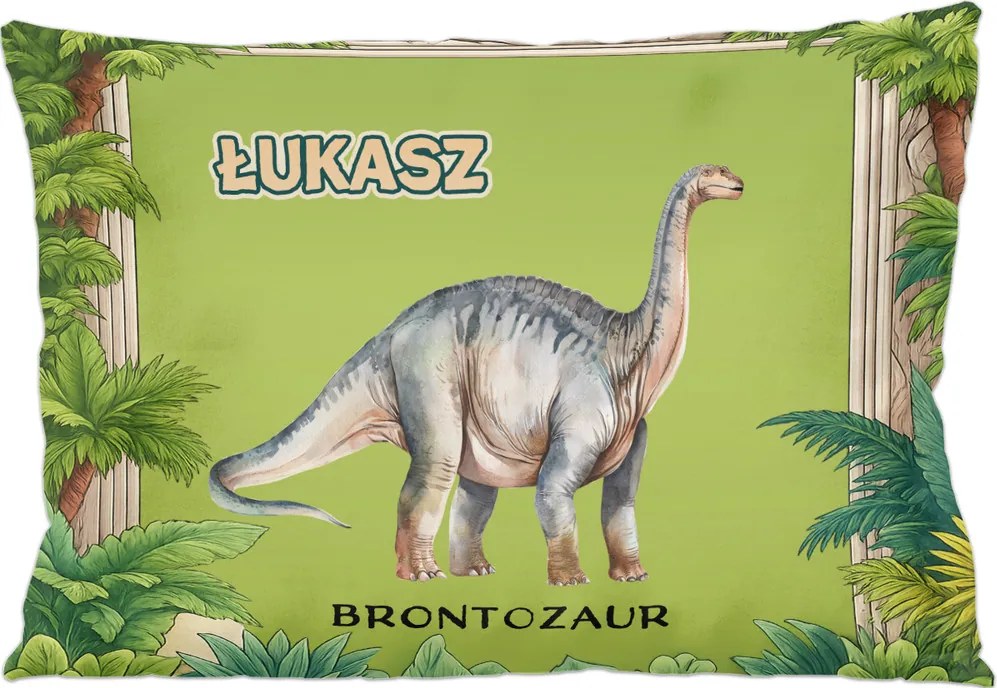 Brontosaurus Dinoszauruszok névvel ellátott párna rendelésre
