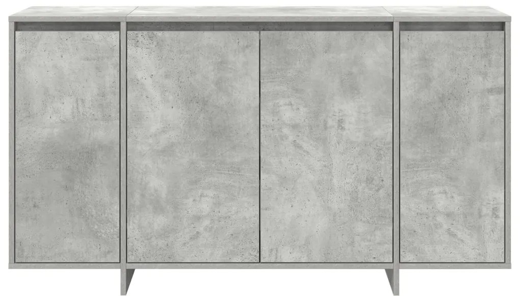 Beton Szürke Oldalszekrény Beton szürke Mérnöki fa 135 x 41 x 75 cm