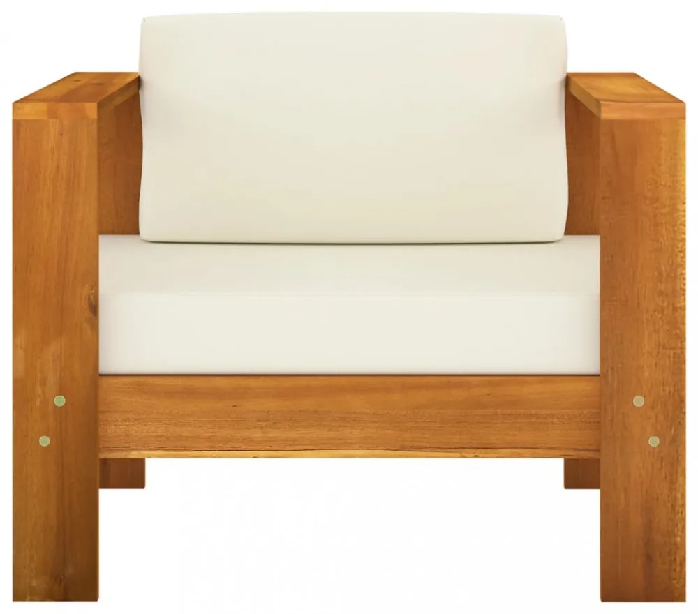 9 darabos akácfa kerti pihenőgarnitúra párnákkal 100 x 60 cm