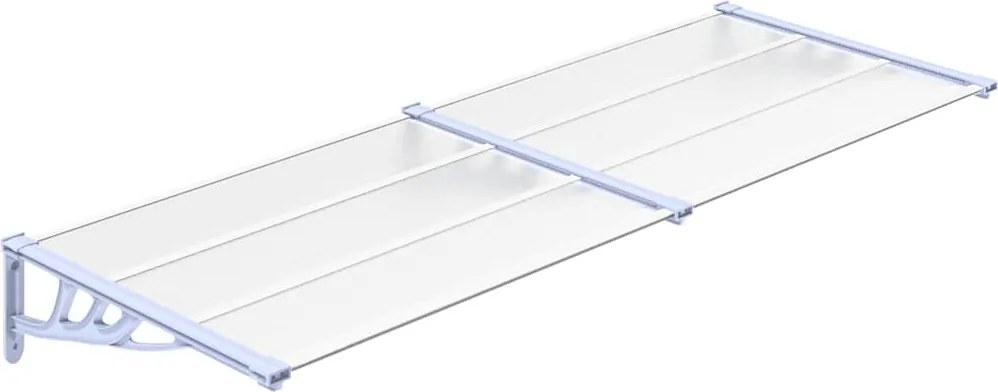 vidaXL szürke és átlátszó polikarbonát ajtóelőtető 239 x 90 cm