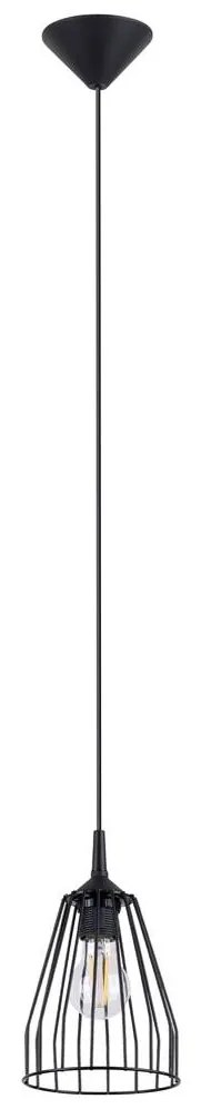 Sollux SL.1205 - Csillár zsinóron LEYO 1xE27/15W/230V fekete