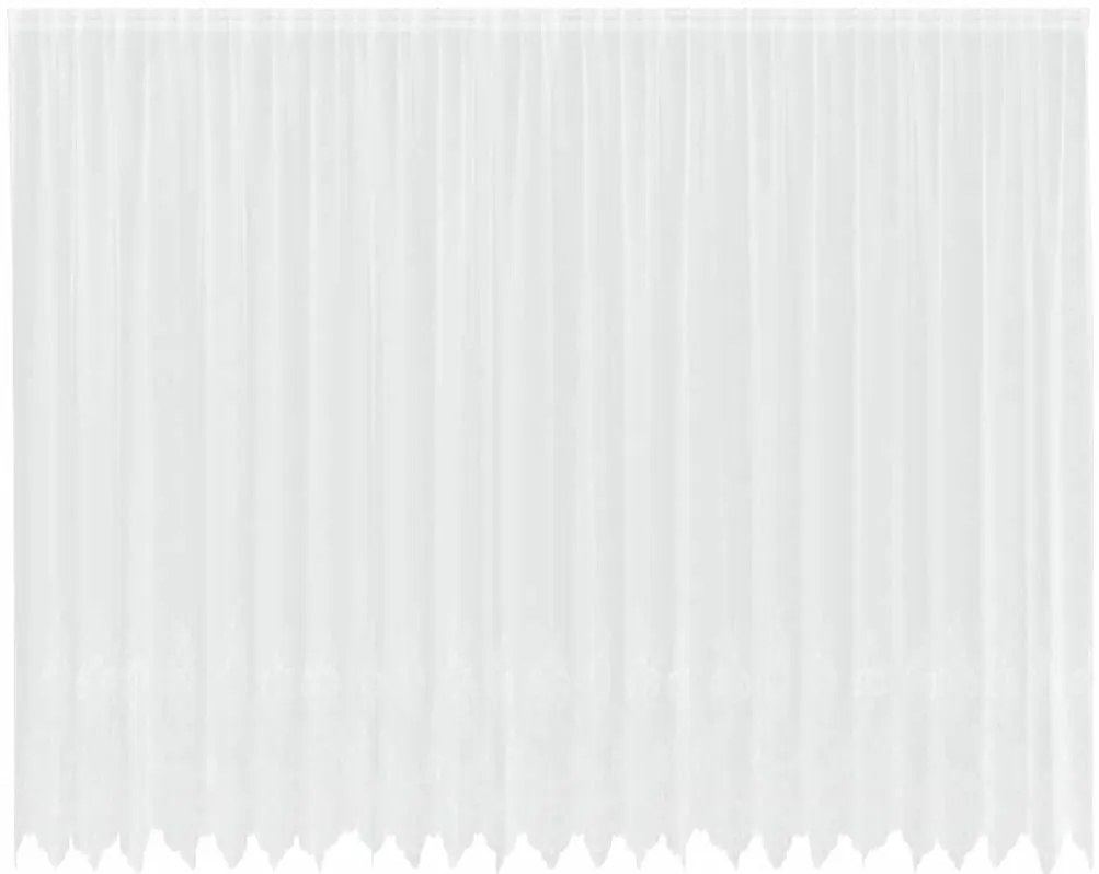 Függönyök függönyökkel Virágos Fehér 600 × 300 cm Poliészter