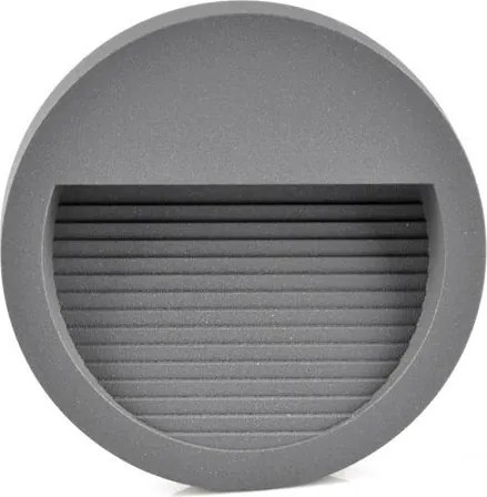 POLUX 313744 Q8 Kültéri Falba Építhető Lámpa Grafit LED IP44