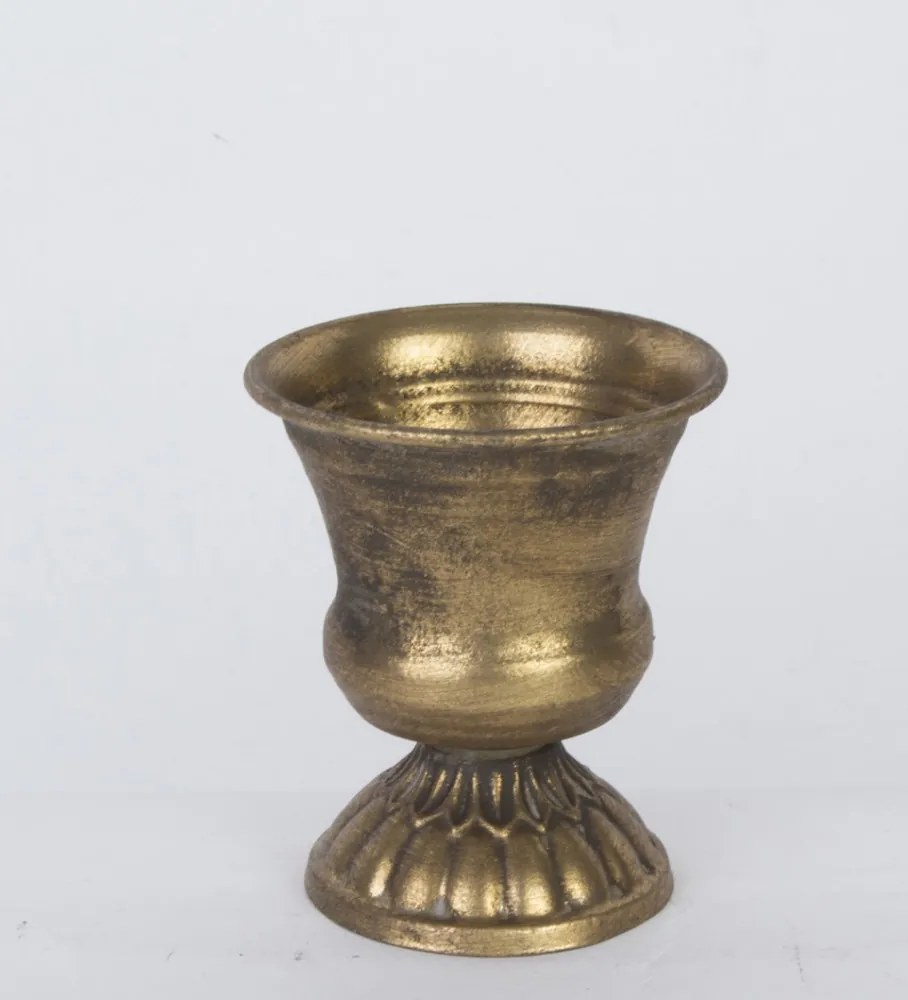 Antik óarany talpas gyertyatartó kehely 8,5x7,5x7,5cm
