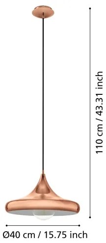 Eglo 94742 - Csillár CORETTO 1xE27/60W/230V