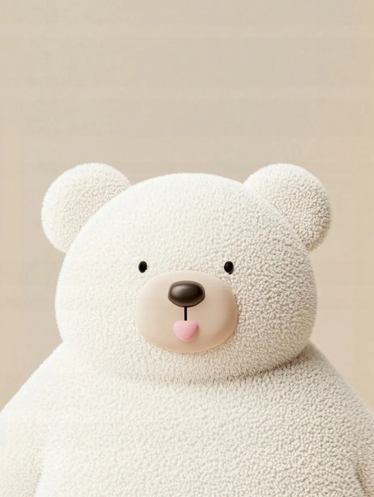 Canvas Vászonkép Fehér Mackó Plüss Játék 3D 75x100