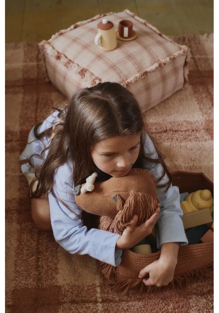 Barna textil játéktároló kosár 68x24x35 cm Poppy – Lorena Canals