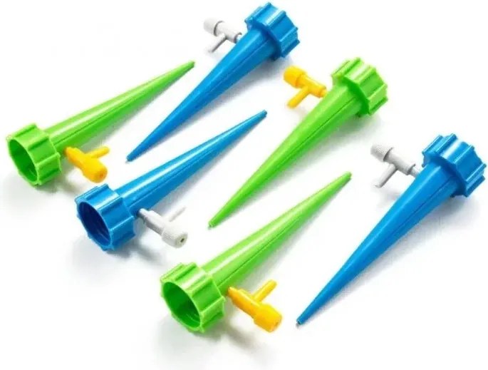 Zaparkorun Spike Drip Készlet növények öntözéséhez - 10x locsoló csepegtető szeleppel - kék, zöld