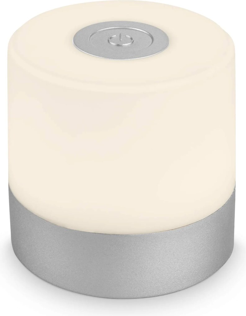 Briloner Led asztali lámpa 7cm, Usb-c, 2W, 150lm, króm, IP44 újratölthető